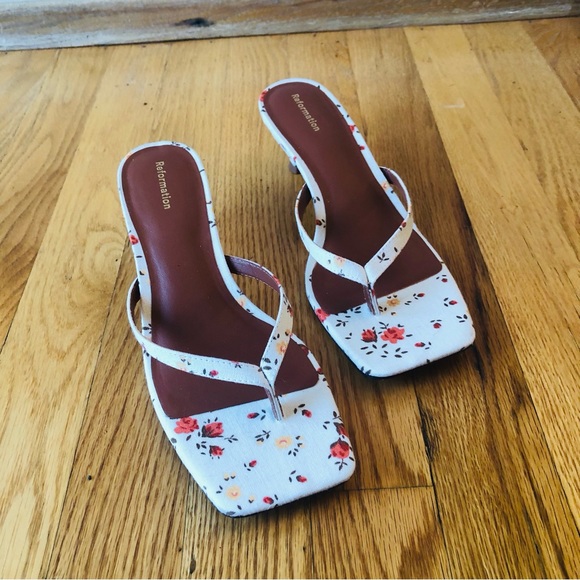 Reformation | Shoes | Reformation Simonetta Square Toe Kitten Heel